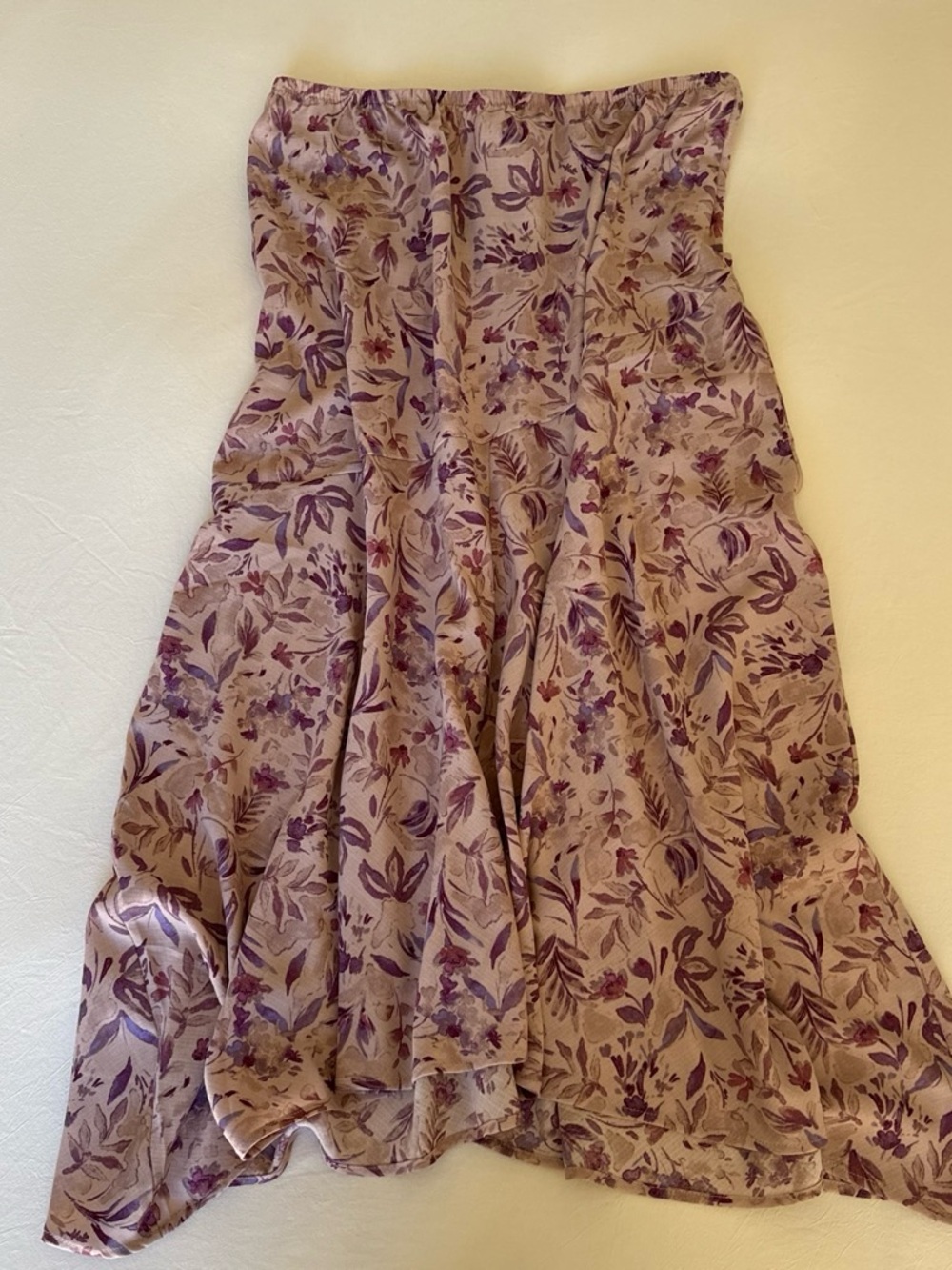 Floral Lavender Midi Skirt - Picture 2 of 3